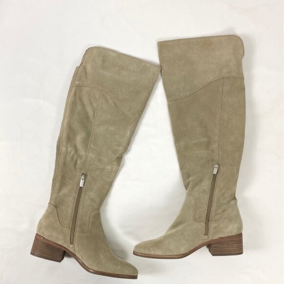 Vince Camuto Kreesel Suede Extended Calf Knee High Block Heel Boot 10 - Picture 3 of 7